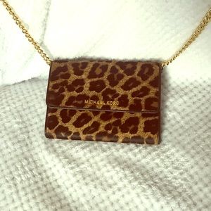 MK Leopard crossbody bag